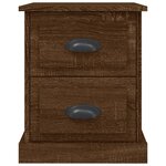 vidaXL Tables de chevet 2Pièces chêne marron 39x39x47 5cm bois ingénierie