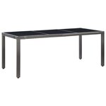 vidaXL Ensemble à manger d'extérieur 9 Pièces Résine tressée Gris