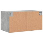 vidaXL Armoire murale avec portes en verre gris béton 68 5x37x35 cm