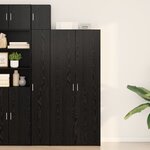 vidaXL Buffet haut Chêne noir 40x42.5x185 cm Bois