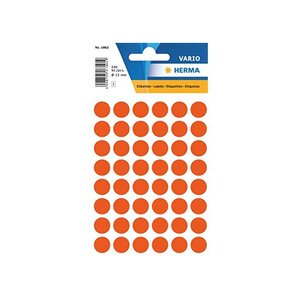 paquet de 240 étiquettes multi-usages, diamètre: 12 mm, rouge HERMA