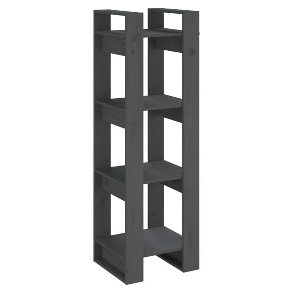 vidaXL Bibliothèque/Séparateur de pièce Gris 41x35x125 cm Pin solide
