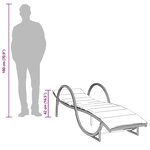 vidaXL Chaise longue avec coussin noir 60x199x42 cm résine tressée