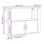 vidaXL Buffet Chêne marron 80x30x60 cm Bois d'ingénierie