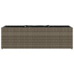 vidaXL Jardinière avec 3 pots gris 105x30x32 cm résine tressée