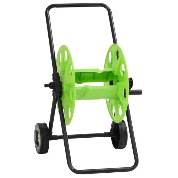 vidaXL Chariot enrouleur vert pour tuyau de 60 m 1/2" acier