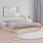 vidaXL Cadre de lit 180x200 cm Super King Bois massif