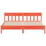 vidaXL Cadre de lit sans matelas cire marron 200x200cm bois pin massif