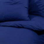 vidaXL Ensemble de housse de couette Bleu marine 135x200 cm Microfibre