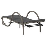 vidaXL Chaises longues lot de 2 avec coussins gris résine tressée
