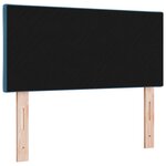 vidaXL Tête de lit LED Bleue Foncée Ensemble de 2 Tissu  Bois 100 cm Moderne