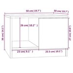 vidaXL Table basse sonoma gris 50x50x36 cm bois d'ingénierie