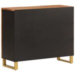 vidaXL Armoire latérale marron et noir 90x33 5x75 cm bois de manguier