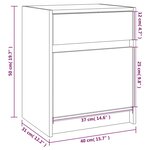 vidaXL Tables de chevet 2 Pièces 40x31x50 cm bois de pin massif