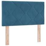 Lit box spring vidaXL avec matelas bleu foncé 80x200 cm en velours