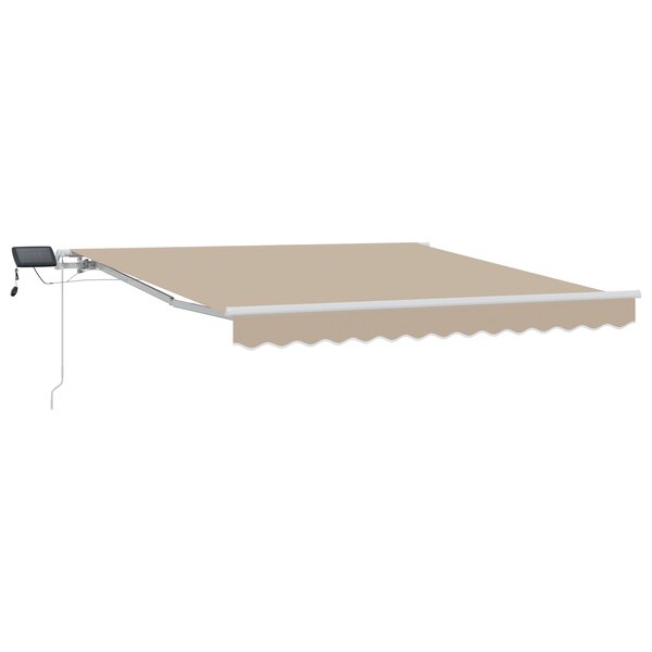Auvent Manuel Rétractable vidaXL avec LED Beige 350 x 250 cm