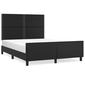 vidaXL Cadre de lit sans matelas noir 140x190 cm similicuir