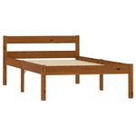 vidaXL Cadre de lit sans matelas marron miel pin massif 100x200 cm