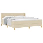 Lit Box Spring vidaXL avec Matelas Crème 180x200 cm Tissu