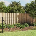 vidaXL Clôture en treillis métallique et ancrage anthracite 0 8x25 m