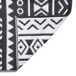 vidaXL Tapis d'extérieur Noir 120x180 cm PP