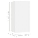 vidaXL Meuble TV Blanc 30 5x30x60 cm Bois d’ingénierie