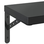 vidaXL Étagères murales 2 Pièces 75x23 5 cm noir acier inoxydable