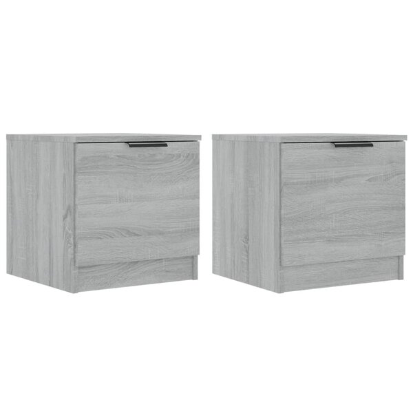 vidaXL Tables de chevet 2 Pièces Sonoma gris 40x39x40 cm