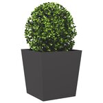 vidaXL Jardinières 2 Pièces noir 50x50x50 cm acier