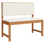 Banc de jardin vidaXL avec coussins 100x50x91 cm en bois massif d'acacia