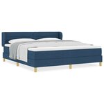 Lit Box Spring vidaXL avec Matelas en Bleu  180x200 cm Tissu