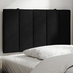 vidaXL Coussin de tête de lit noir 80 cm velours