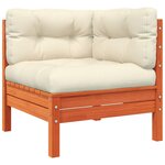 vidaXL Canapé de jardin avec coussins et repose-pied 2 places