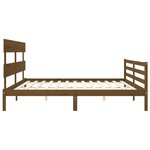 vidaXL Cadre de lit sans matelas marron miel 200x200 cm bois massif