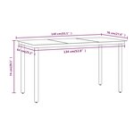 vidaXL Ensemble à manger de jardin avec coussins 5 Pièces Noir