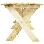 vidaXL Table de jardin 220x73x70 cm Bois de pin imprégné
