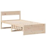 vidaXL Cadre de lit sans matelas 75x190 cm bois de pin massif