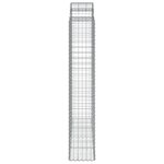 vidaXL Paniers à gabions arqués 18 Pièces 200x50x220/240 cm Fer galvanisé