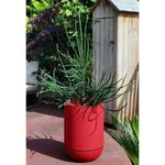 Pot de fleurs Tulipe - granit - rouge