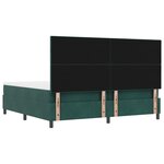 vidaXL Lit à ressorts avec matelas & banc vert foncé 200x200 cm velours
