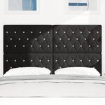 vidaXL Tête de lit LED noire en velours 72 cm