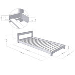 Lit enfant DREAMY 90 x 160 - blanc et naturel