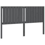vidaXL Tête de lit Gris 155 5x4x100 cm Bois massif de pin
