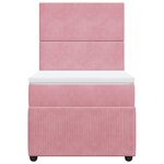 vidaXL Sommier à lattes de lit avec matelas Rose 90x190 cm Velours