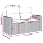 vidaXL Salon de jardin avec coussins 10 Pièces gris clair résine tressée