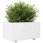 vidaXL Jardinière blanc 90x60x49 5 cm bois de pin massif