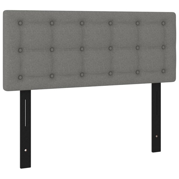 vidaXL Tête de lit gris foncé 100x5x78/88 cm tissu