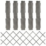 vidaXL Clôture à treillis 5 Pièces Gris Bois de sapin massif 180x60 cm