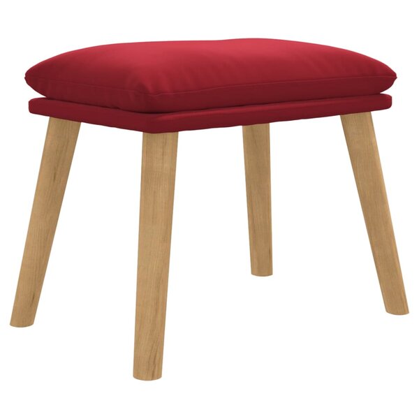 vidaXL Repose-pied Rouge bordeaux 45x29 5x35 cm Velours