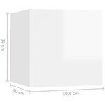 vidaXL Ensemble de meuble TV 6 Pièces Blanc brillant Bois d'ingénierie